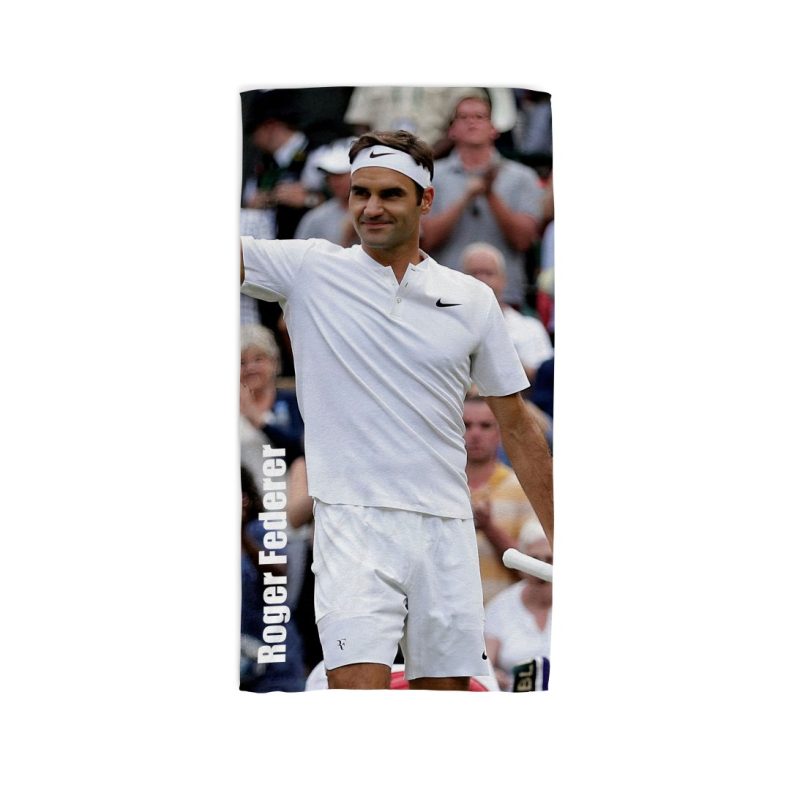 Roger Federer tennis beach towel 3 1 jpg