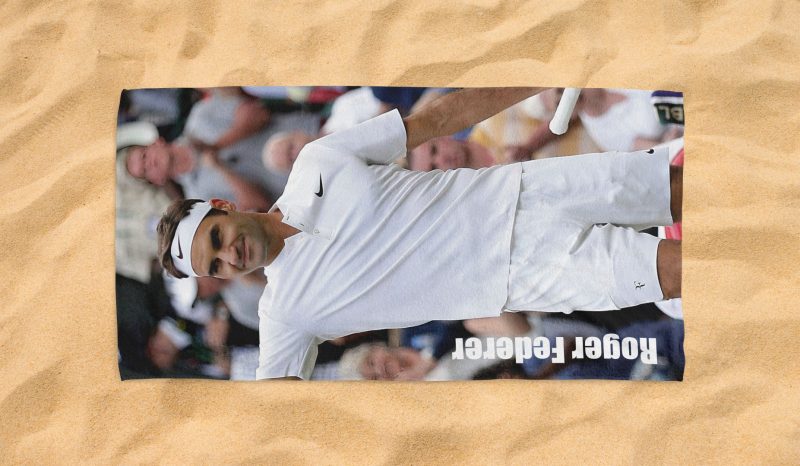 Roger Federer tennis beach towel 4 jpg