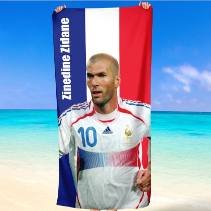 Zinedine Zidane Real Madrid beach towel 2 1 jpg