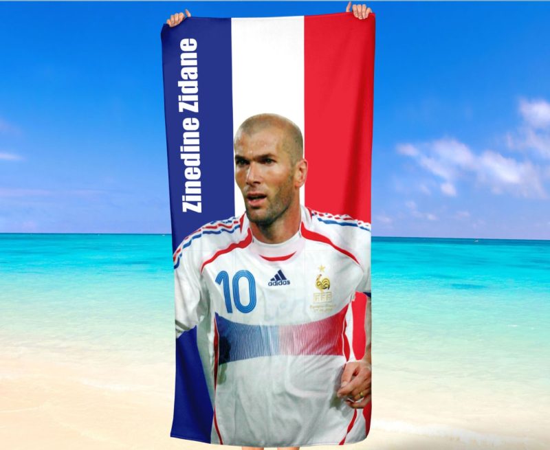 Zinedine Zidane Real Madrid beach towel 2 1 jpg