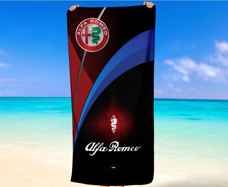 Плажна кърпа с лого на Alfa Romeo