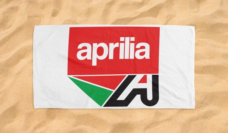 aprilia logo motorcycle beach towel 1 1 jpg