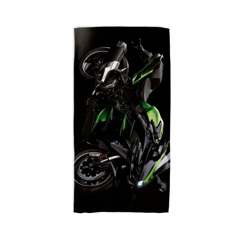 bikes Kawasaki Ninja H2 SX beach towel 2 1 jpg