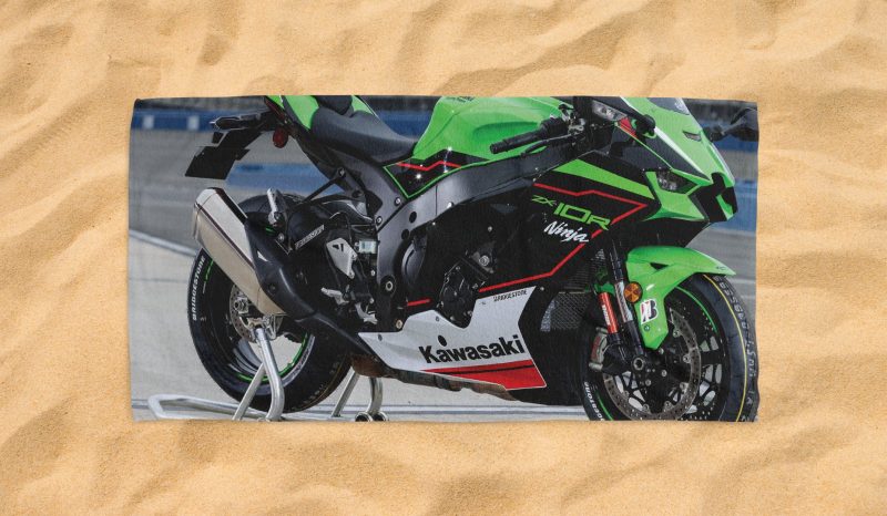 bikes Kawasaki Ninja ZX 10R beach towel 6 1 jpg
