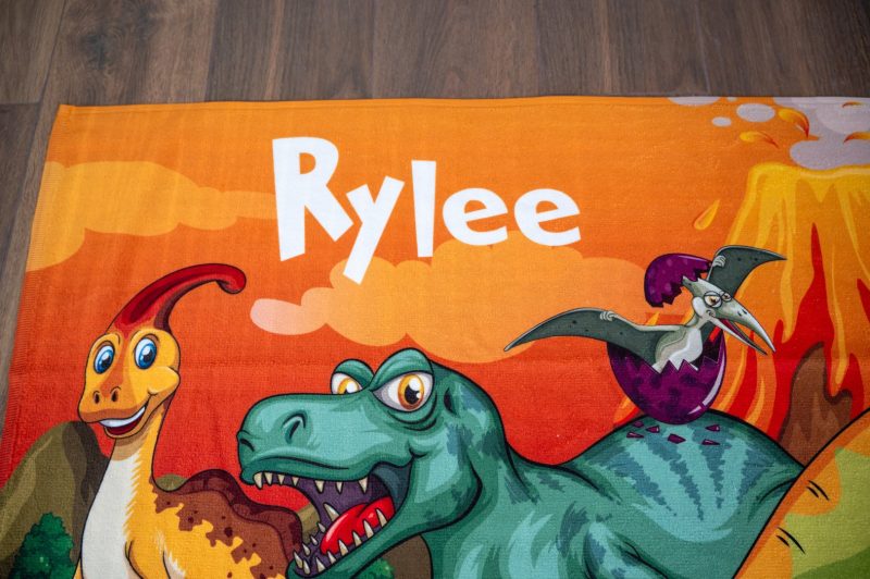 dinosaurs personalized beach towel kids 1 jpg