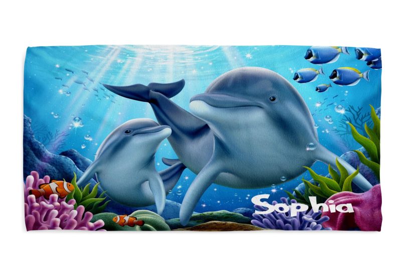 dolphin kids beach towel 2 1 jpg