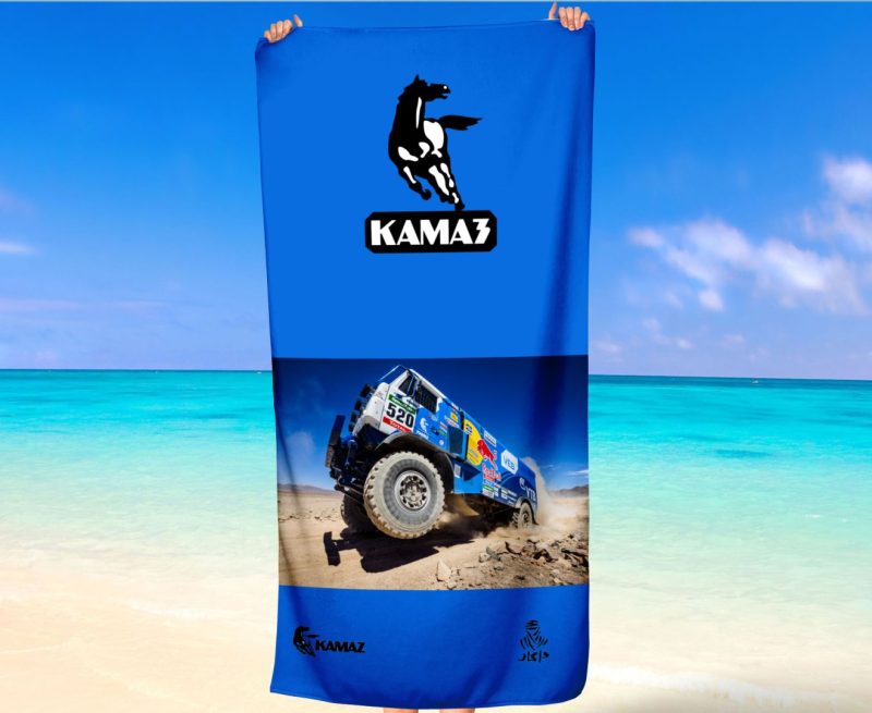 Плажна кърпа камион Kamaz