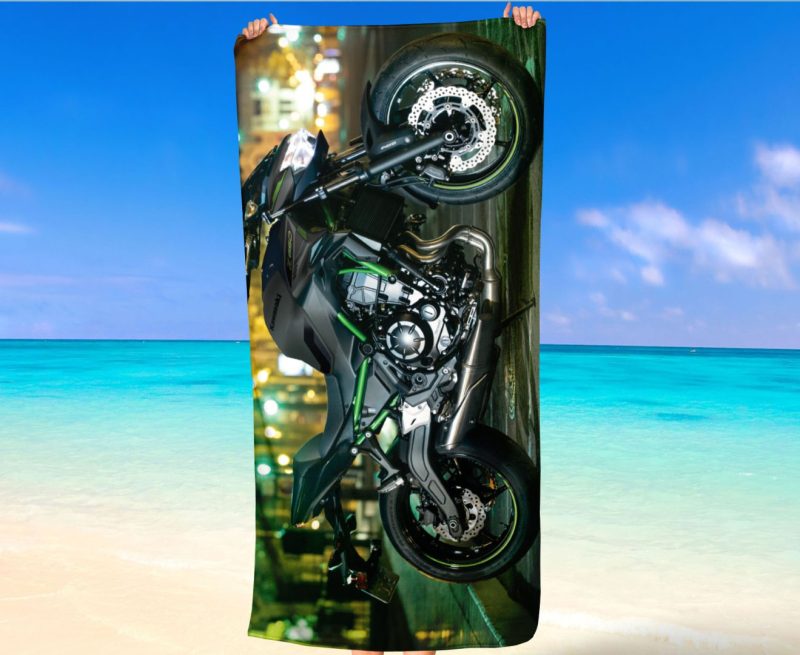 kawasaki z650 beach towel 4 jpg