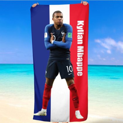 kylian mbappe paris saint germain beach towel 1 1 jpg