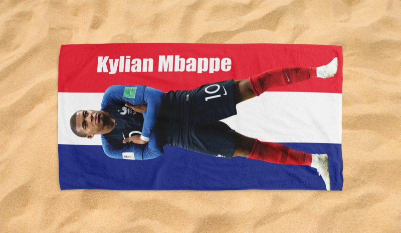 kylian mbappe paris saint germain beach towel 11 jpg