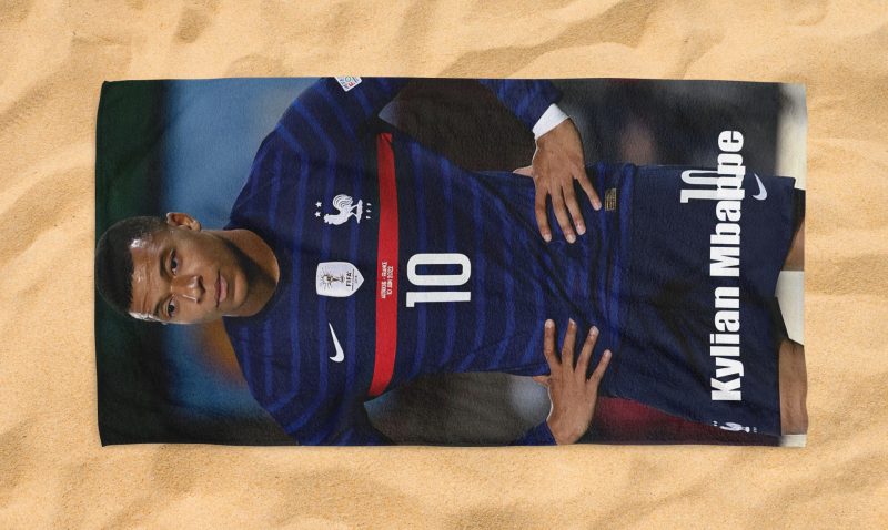 kylian mbappe paris saint germain beach towel c
