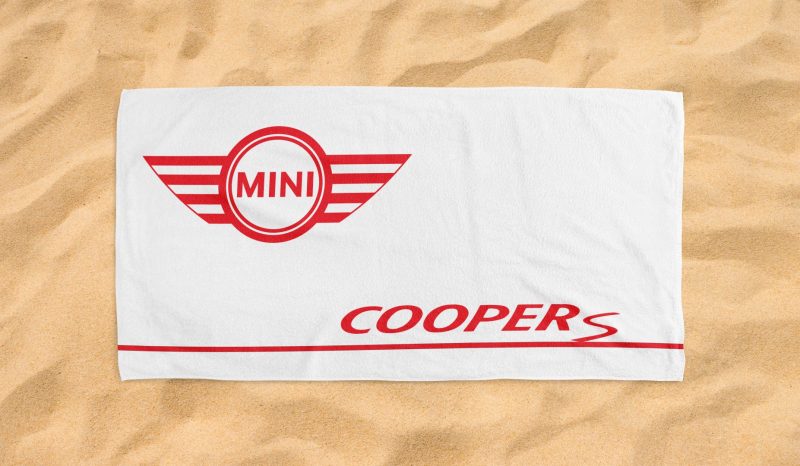 mini cooper s white beach towel 2 1 jpg