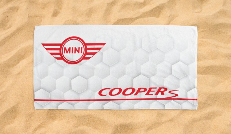 mini cooper s white hex beach towel 1 1 jpg