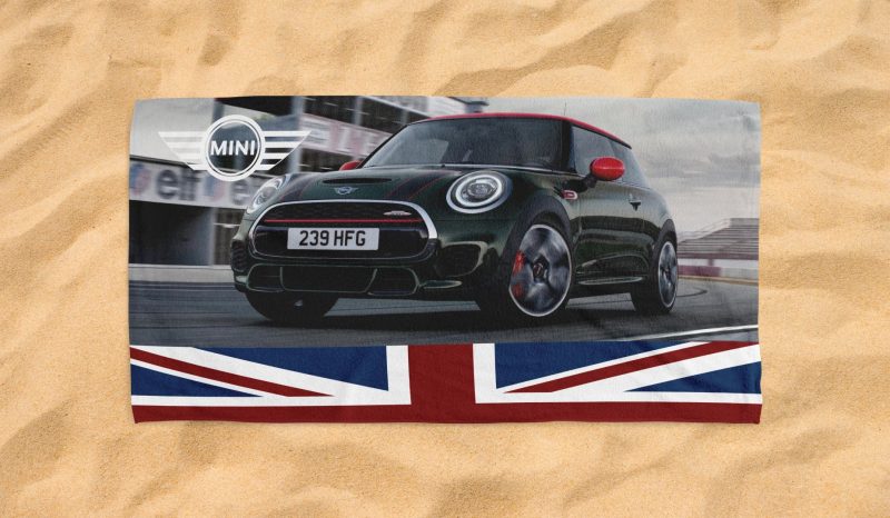 minicooper s car beach towel 3 1 jpg