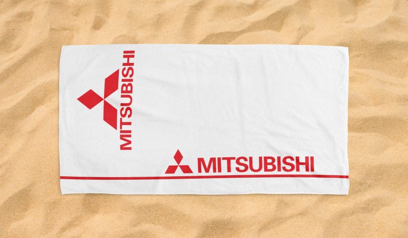 mitsibushi evo logo beach towel 3 1 1 jpg
