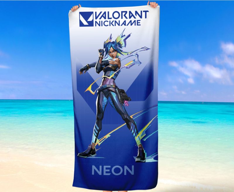 Плажна кърпа Valorant Neon