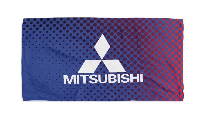 mitsubishi logo beach towel 1