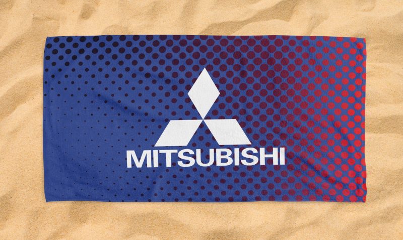 mitsubishi logo beach towel 2