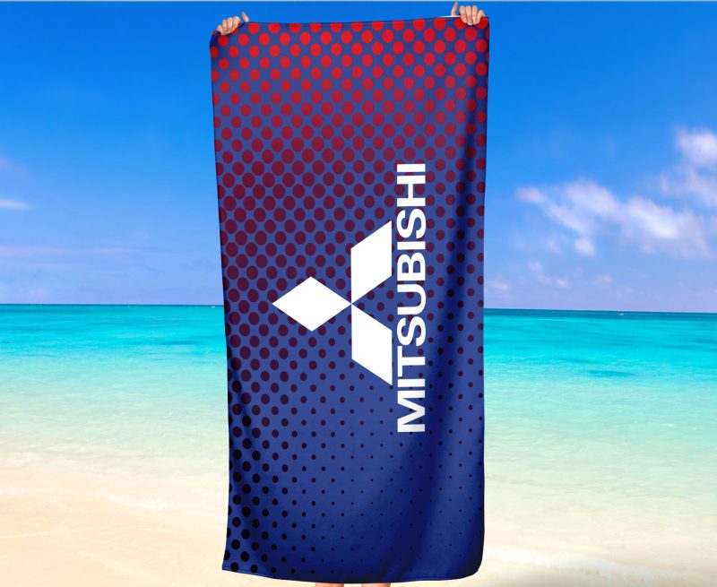 mitsubishi logo beach towel 3